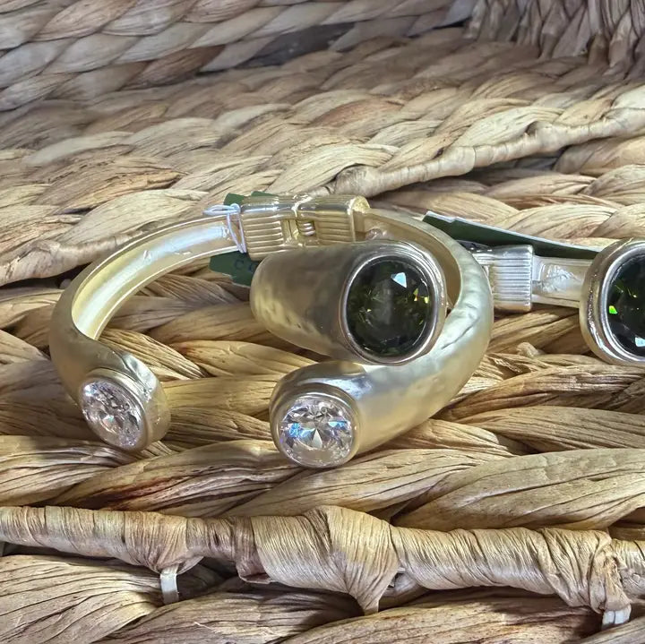 Ruby River Wholesale, LLC - Gold Hinged Bangle Bracelet