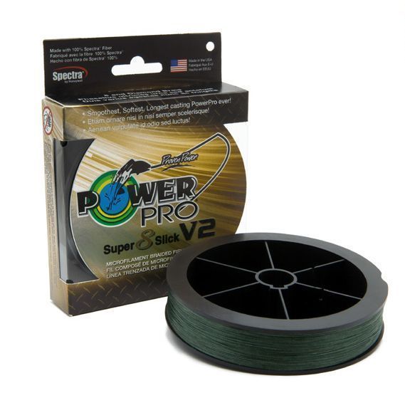 PowerPro Braided Fishing Line Ppr Ssv2 20Lb 1500Yd Mossgrn