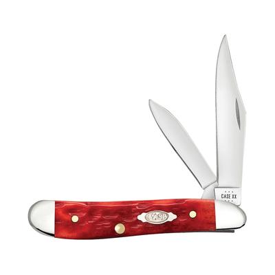 Case Xx Knives Peanut Jigged Dark Red Bone 31948 Carbon Steel Pocket Knife