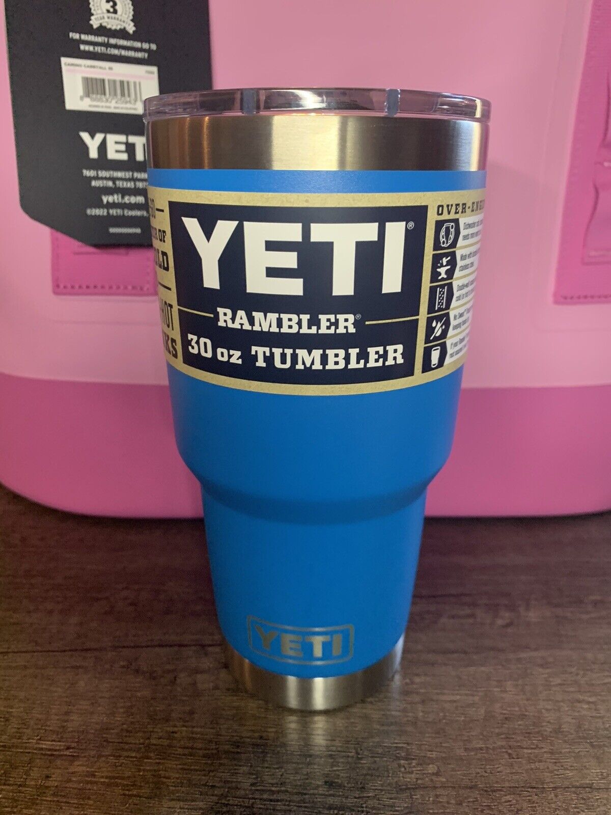 Yeti Rambler 30oz Tumbler with Magslider Lid Big Wave Blue