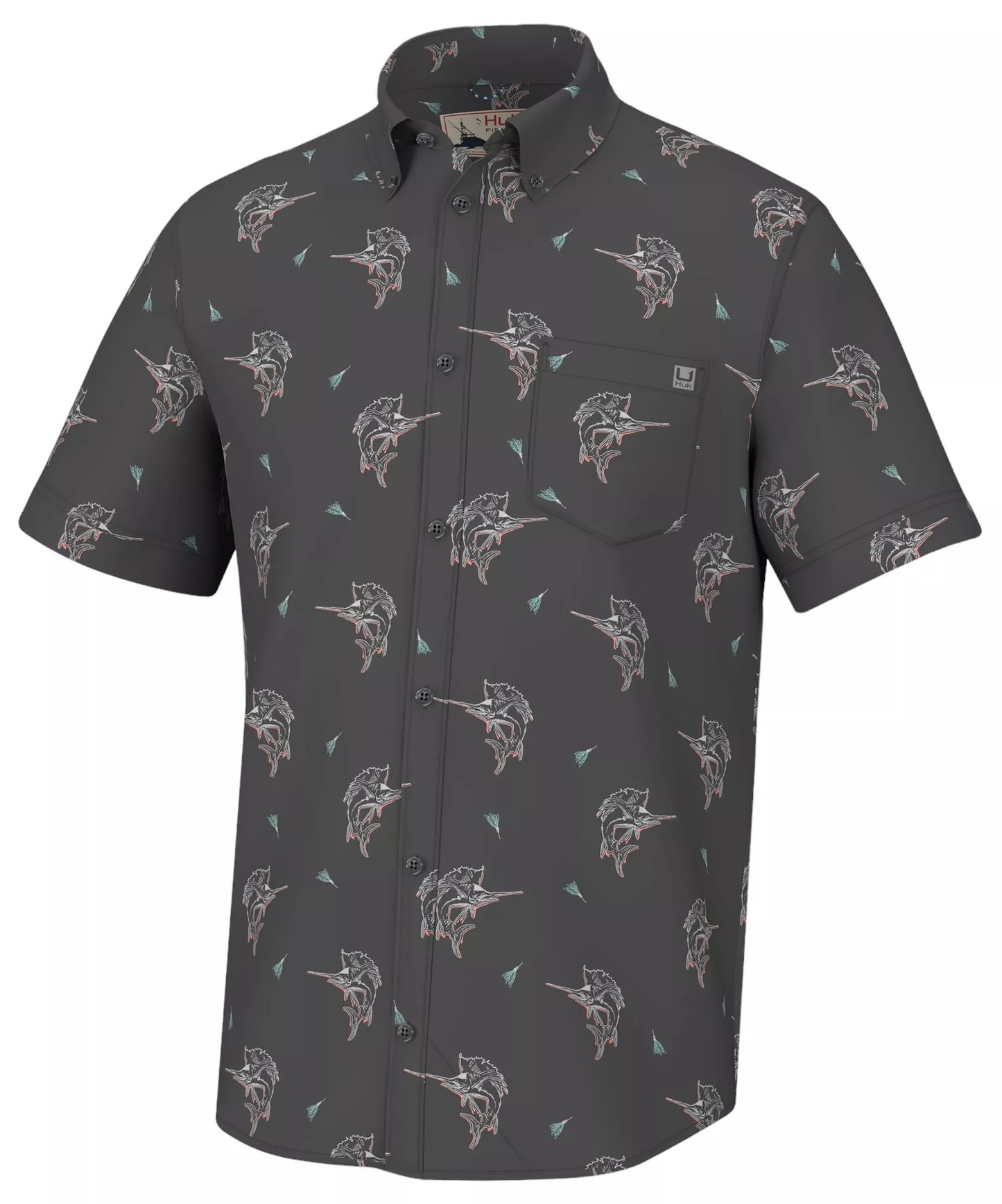 Huk Men's Fin Lure Kona Button-Down Shirt