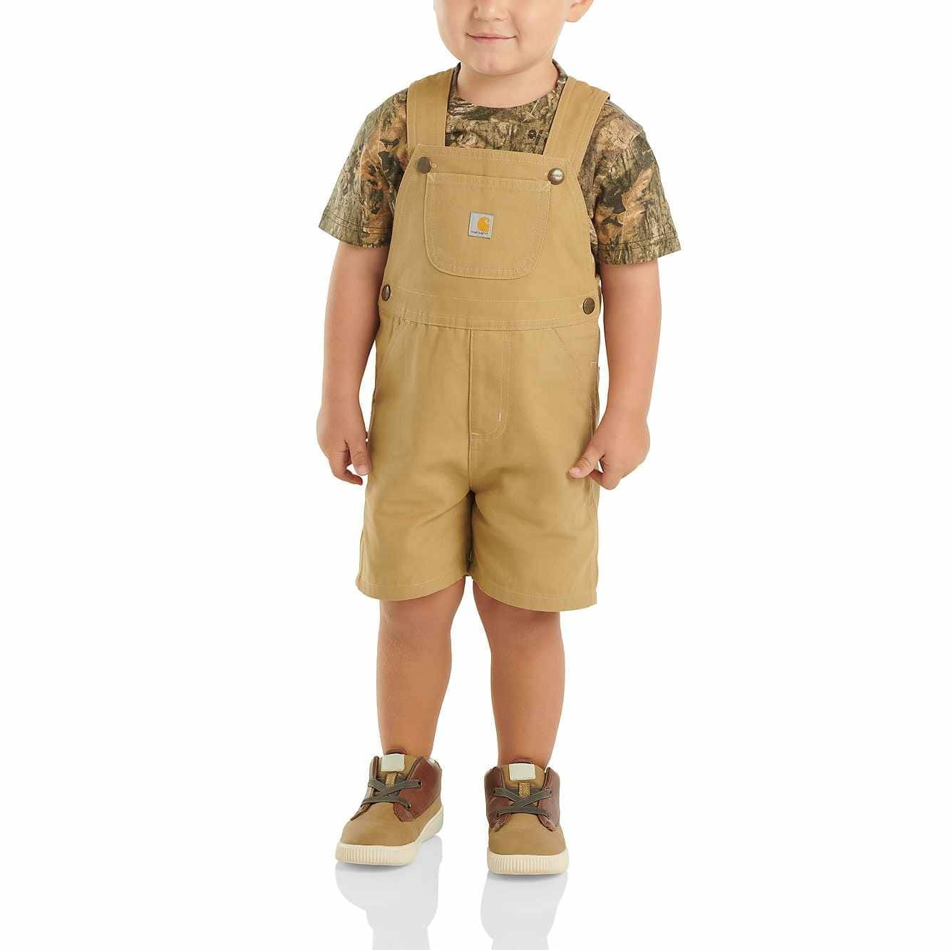 Carhartt Boy's Cotton Boys' Two-Piece Short-Sleeve T-Shirt & Canvas Shortall Set
