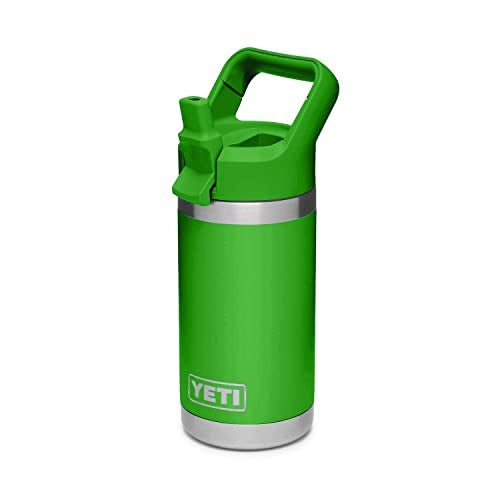 YETI Rambler Jr. 12 Oz Kids Bottle, with Straw Cap, Canopy Green