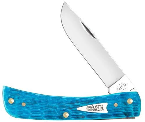Case Xx Knives Sodbuster Jr Jigged Sky Blue Bone 50643 Stainless Pocket Knife