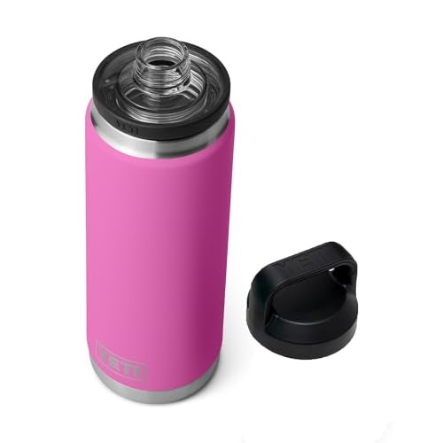 YETI Rambler 26 Oz Bottle, Vacuum Insulated, Stainless Steel with Chug Cap, Wildflower Fuchsia