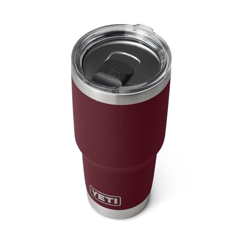 YETI Rambler 30 Oz Tumbler, Stainless Steel, Vacuum Insulated with MagSlider Lid, Wild Vine Red