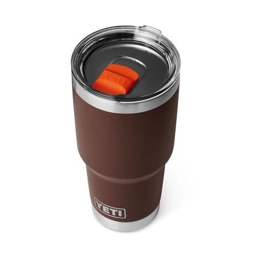 YETI Rambler 30 Oz Tumbler, Stainless Steel, Vacuum Insulated with MagSlider Lid, Wetlands Brown