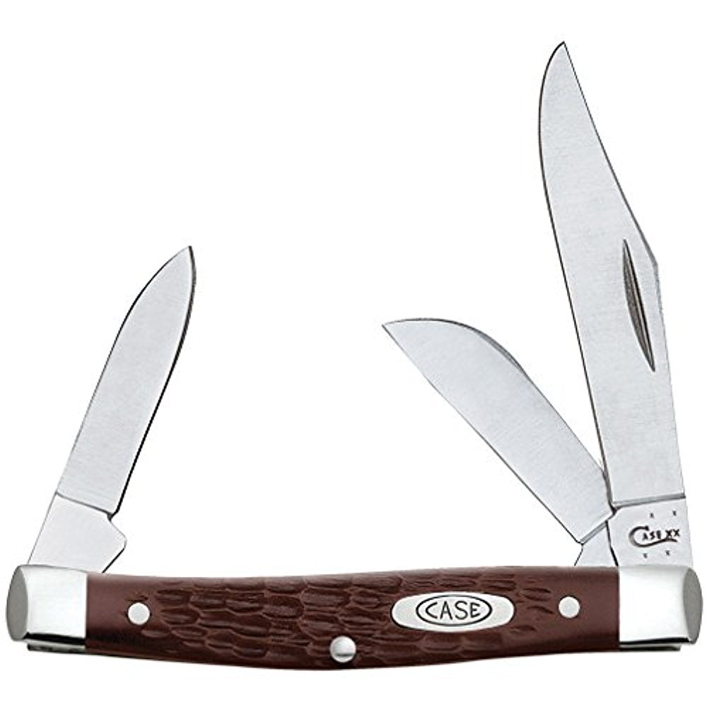Case XX Jigged Brown Synthetic Stockman Stainless Pocket Knife 00106