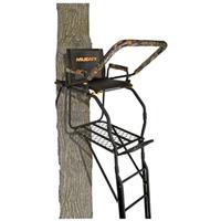Muddy 20 Ft Tall Tree Stand Single Steel Ladder for Hunting Black 1 Pack