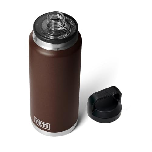 YETI Rambler 36 Oz Bottle, Vacuum Insulated, Stainless Steel with Chug Cap, Wetlands Brown