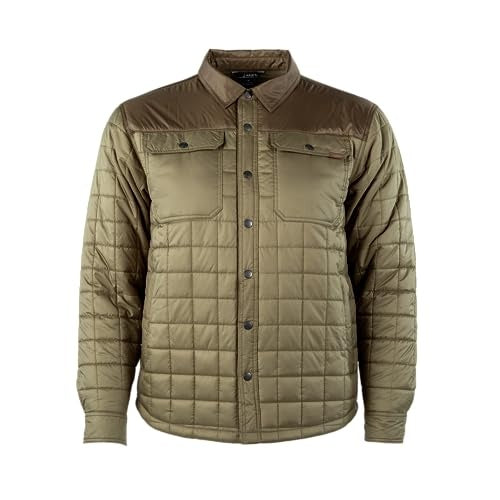HABIT Men's Quilted Shirtjacket, Loden Green, X-Large