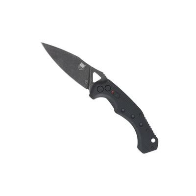 CobraTec Knives Ryker Auto Folding Knive 3.75in D2 Stonewashed Drop Point Blade Black