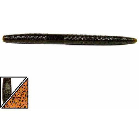 Gary Yamamoto Custom Baits 4 Senko Worm Pumpkin Black/Green Flake