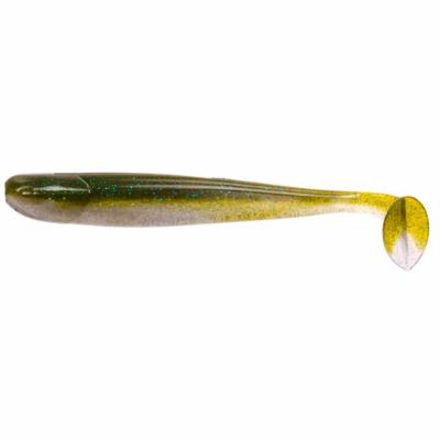 Strike King Perfect Plastic 5" Swim-N-Shiner Swim Baits 5-Pack Green Pumpkin Pearl Belly