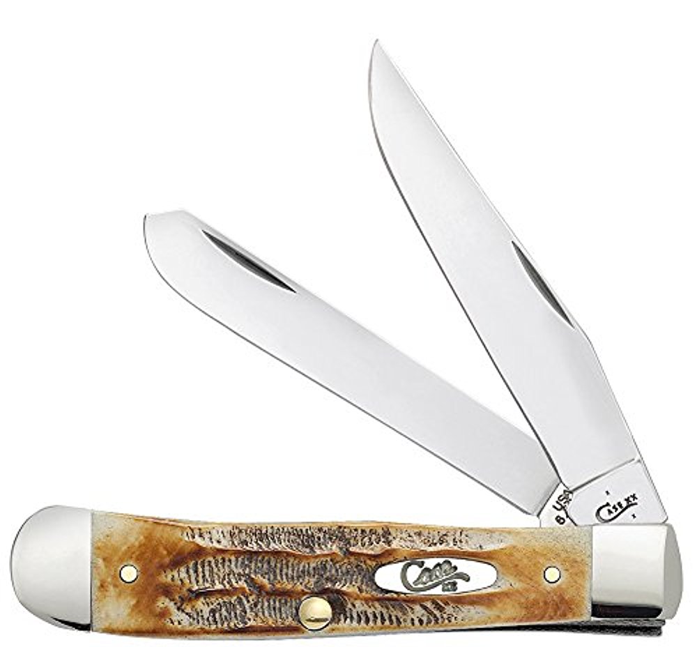 Case Trapper Folding Knife Stainless Steel Clip and Spey Blades