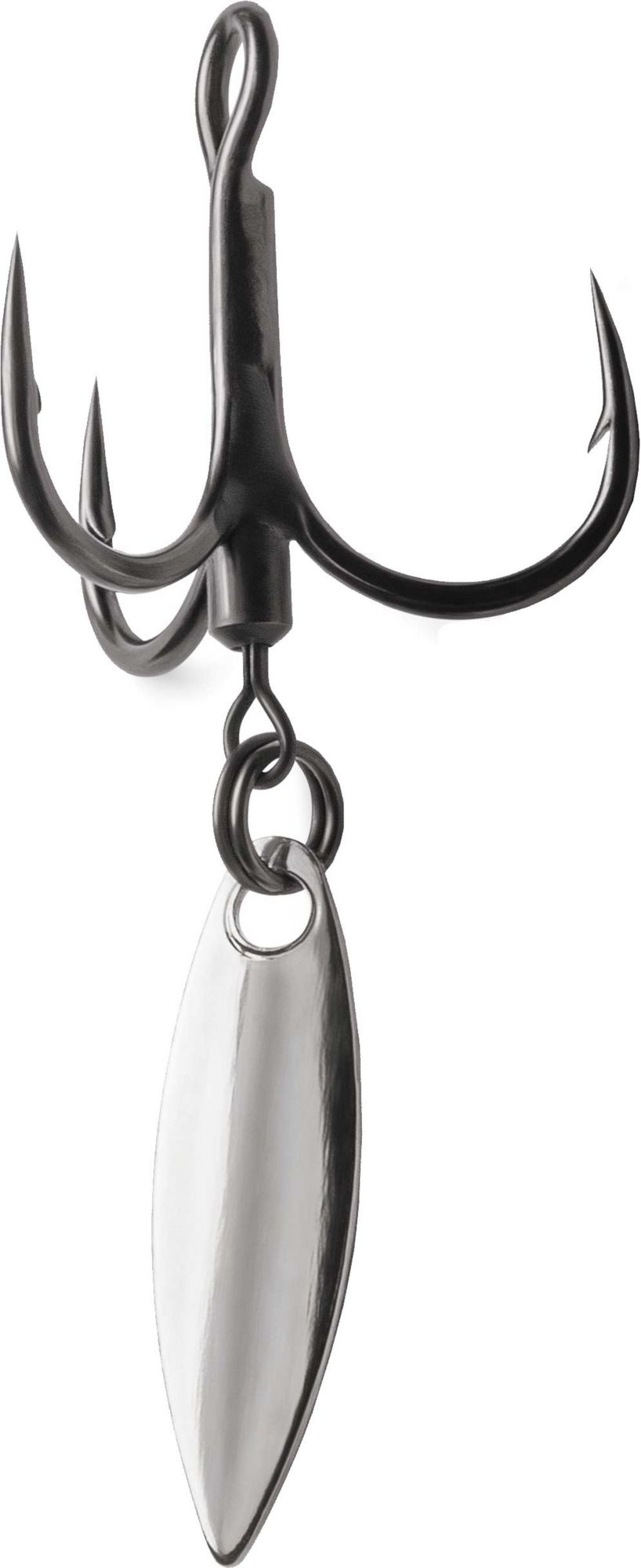 VMC - Bladed Hybrid Treble Short Fishing Hook 2-Pack - 6 - Black Nickel