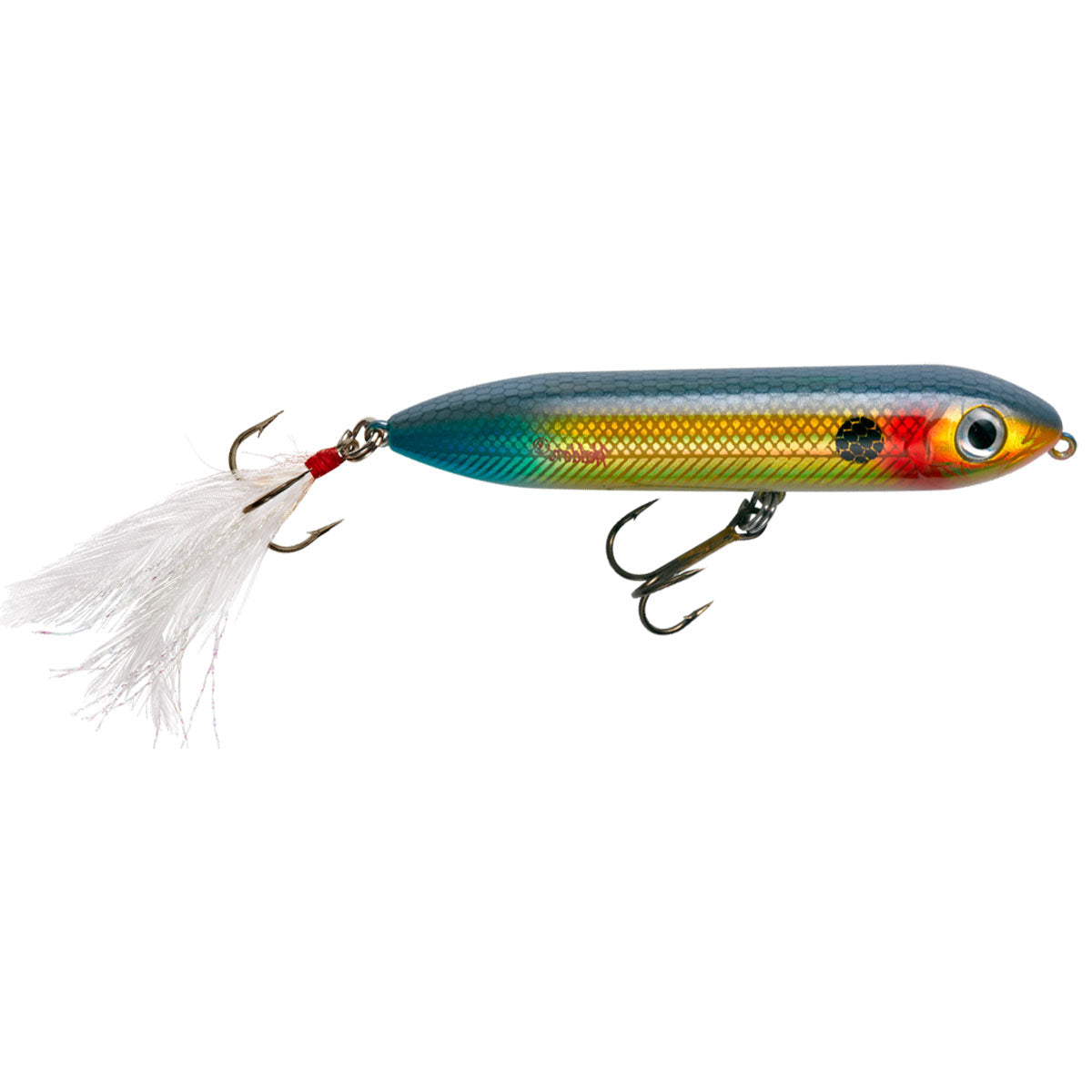 Heddon Feathered Treble Super Spook Jr Walking Bait