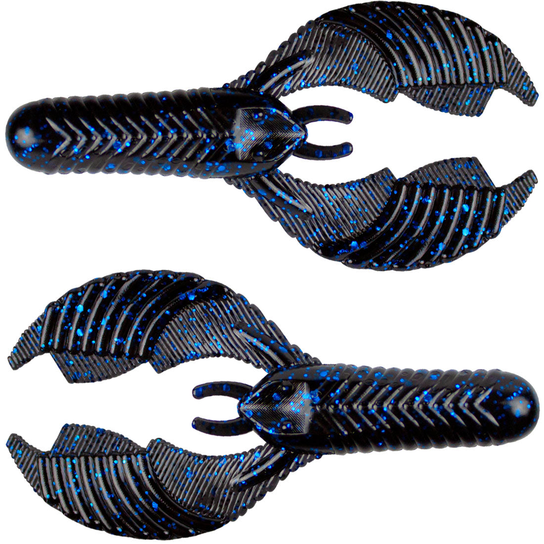 YUM Craw Chunk Crawfish Soft Plastic Black Blue Flake