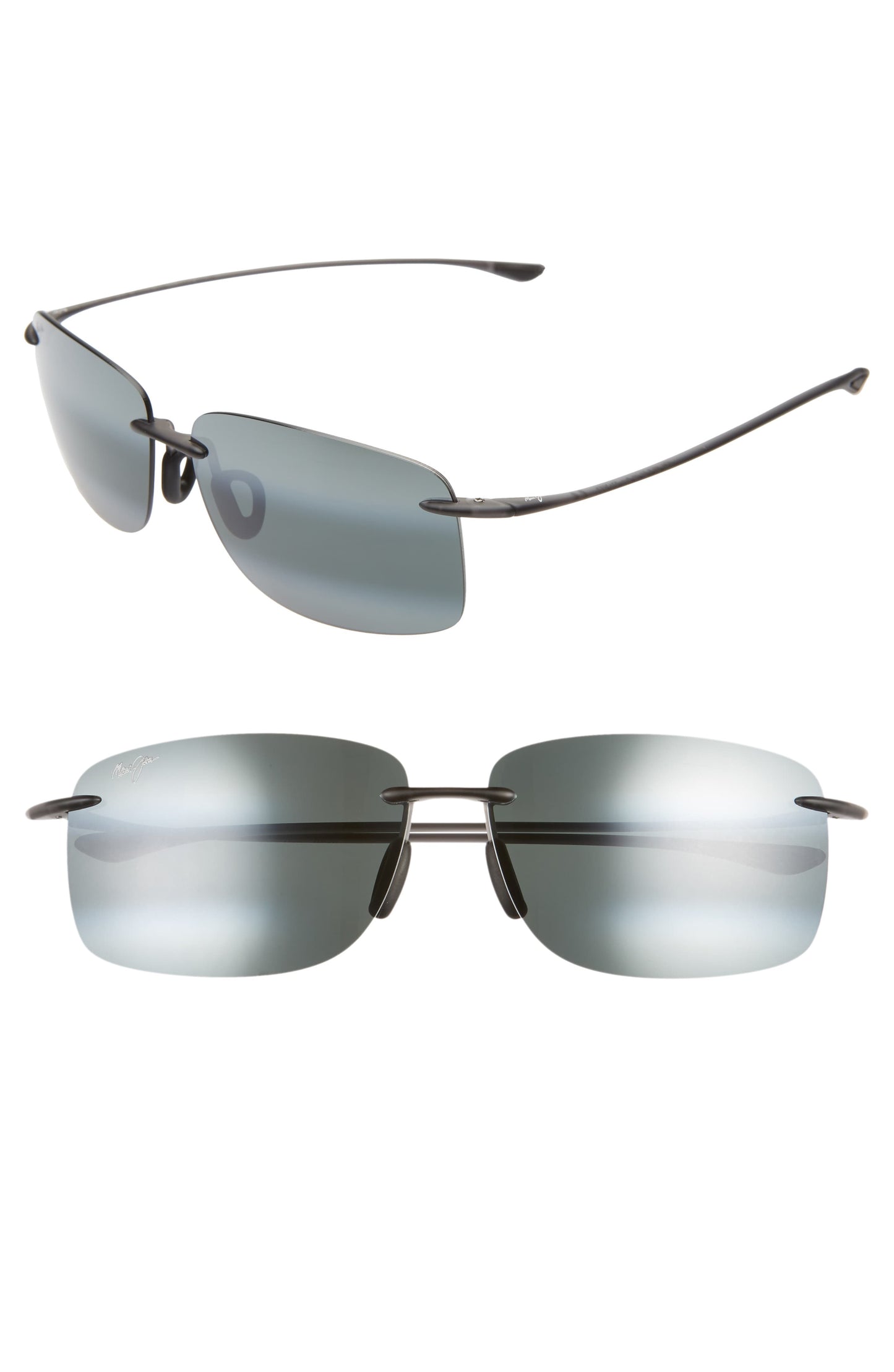 Maui Jim Hema Neutral Grey Rectangular Unisex Sunglasses 443-11M 62