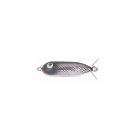 Heddon Baby Torpedo Topwater Black Shiner 2 1/2 3/8 Oz.