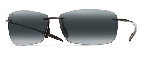 Maui Jim Men S and Women S Lighthouse W/ Patented PolarizedPlus2 Lenses Polarized Rimless Sunglasses Gloss Black/Neutral Grey Polarized Medium