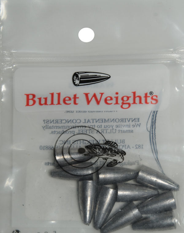 Bullet Weights 3/16 Oz. 10 Sinkers