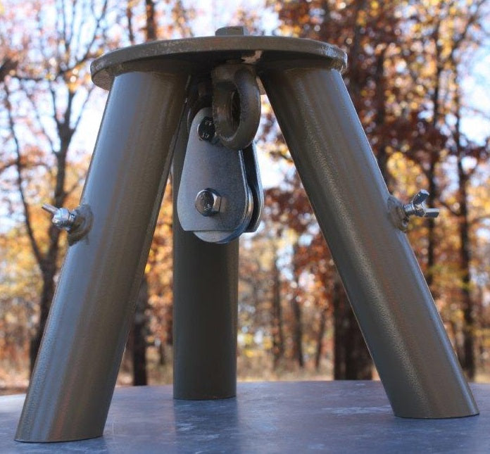 Boss Buck Tripod Header with Pulley Deer Feeder Attachment Feeder Not Included