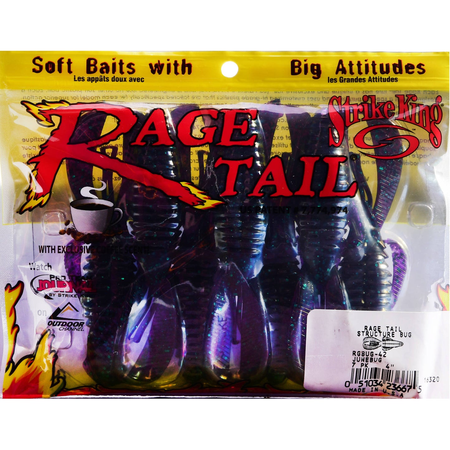 Strike King 4 Rage Tail Bug Lure Junebug