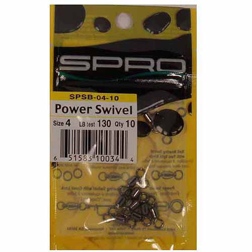 SPRO Power Swivel Black Nickel Plating Size 4 10-Pack
