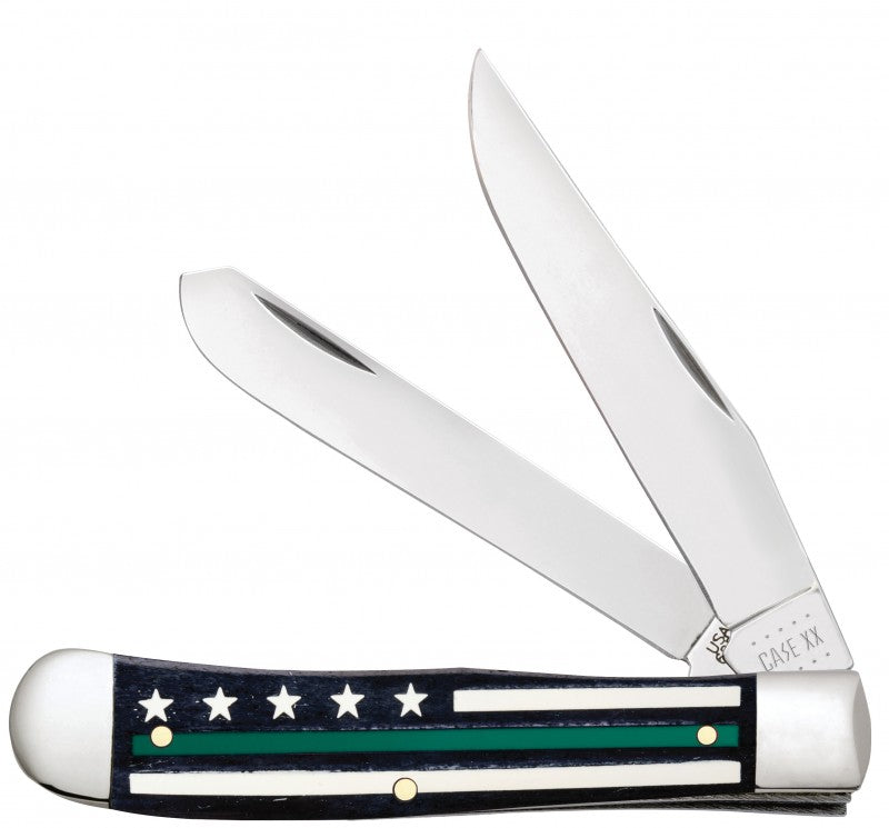 CASE 09575 Stripes of Service Trapper Folding Pocket Knife