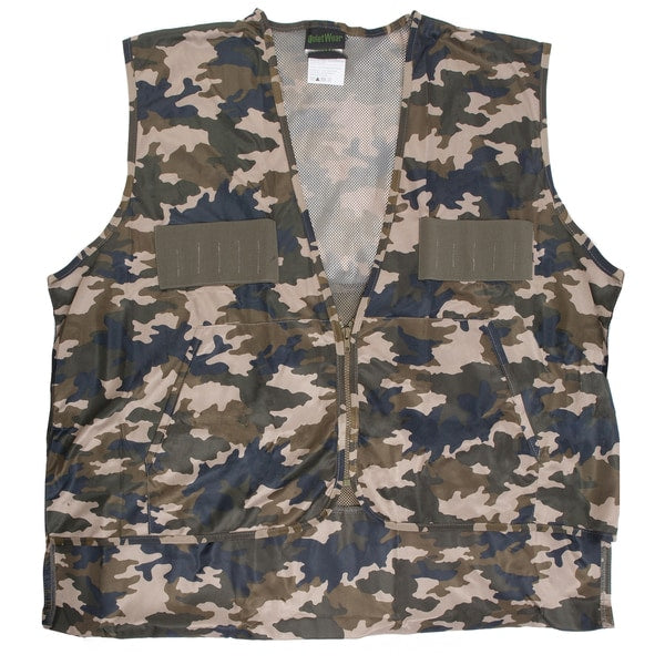 Muk Luks Men's Unisex Camo Hunting Vest with Game Bag, Brown Camo, XLarge - Brown Camo