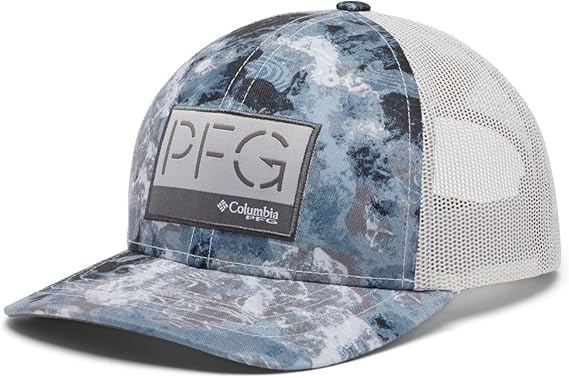 Columbia Kids PFG Camo Snapback - Cool Grey/Deepwaters Camo Cap