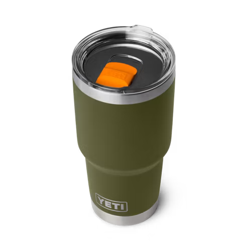 YETI - Rambler 30oz Tumbler w/Color-Blocked Magslider Lid - Olive/King Crab Orange