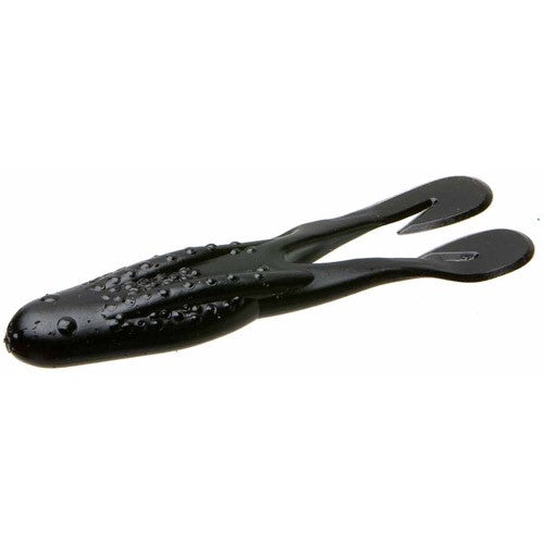 Zoom Horny Toad Freshwater Fishing Soft Bait for Bass Black 4 1/4 5-pack