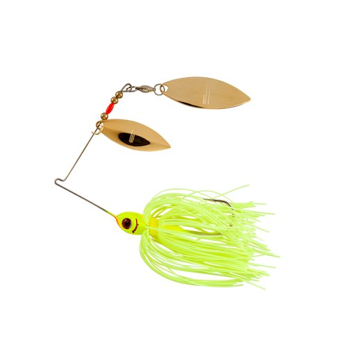 BOOYAH Blade Double Willow Spinnerbait Chartreuse 3/8 Oz.