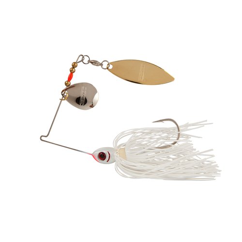 BOOYAH Blade Tandem Spinnerbait Snow White 3/8 Oz.