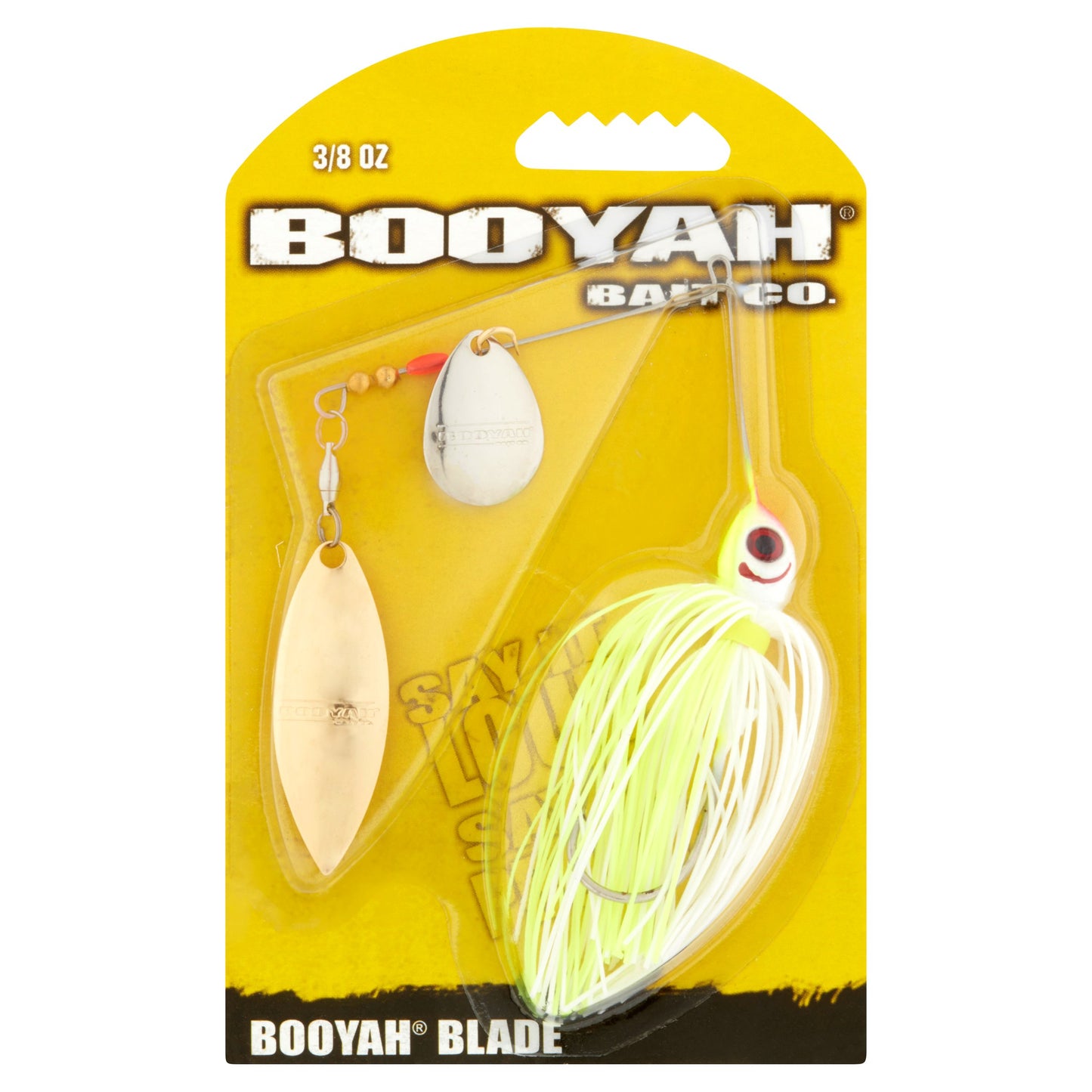 BOOYAH Blade Tandem Spinnerbait White Chartreuse 3/8 Oz.