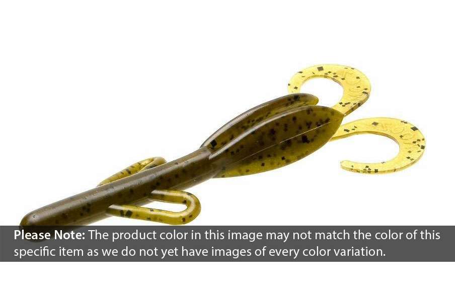 Zoom Baby Brush Hog Freshwater Fishing Soft Bait for Bass  Watermelon Candy  4   12-pack  Plastic Misc