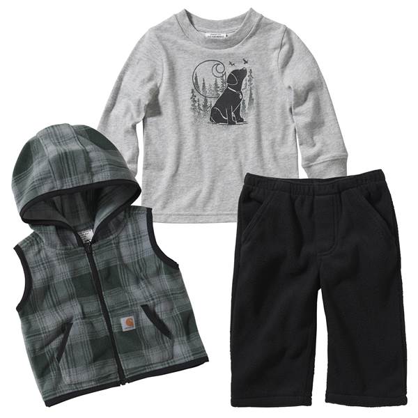 Carhartt Infant Boy's 3-Piece Printed Vest Set