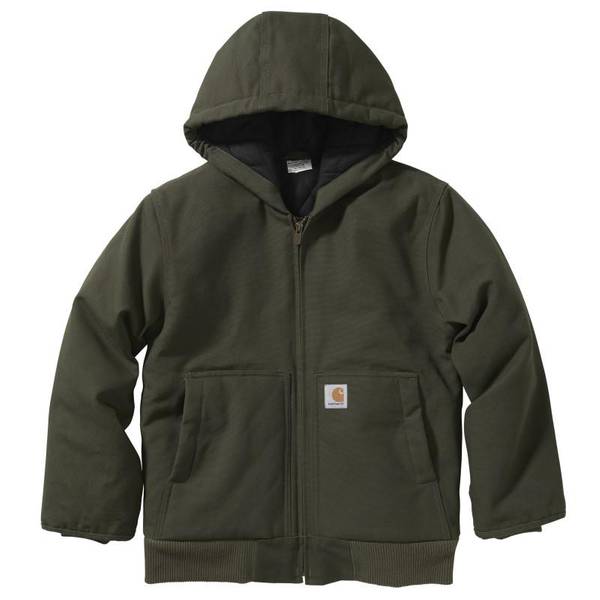 Carhartt Boys' Canvas Insulated Hooded Active Jacket