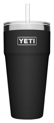 Yeti Rambler Stackable Cup with Straw Lid 26oz Black
