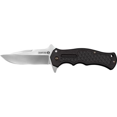 CLD-20MWCB 8.37 in. Crawford Model 1 Steel Folding Knife with Ambidextrous Pocket & Belt Clip - Black