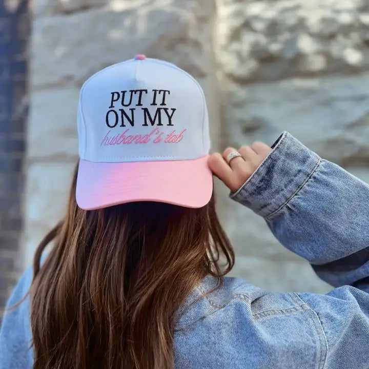 Put It On My Husband's Tab Vintage Trucker Hat – Oasis Outback