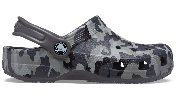 Crocs Kids' Graphic Classic Clog Little/Big Kid Shoes (Grey Camo) - Size 3.0 M