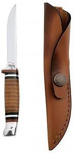 Case Cutlery 379 Case M3FINN Leather Hunter with Stainless Steel Fixed Blade Leather