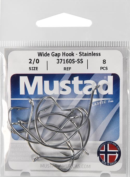 Mustad Wide Gap Croaker Hook - 2/0 ()