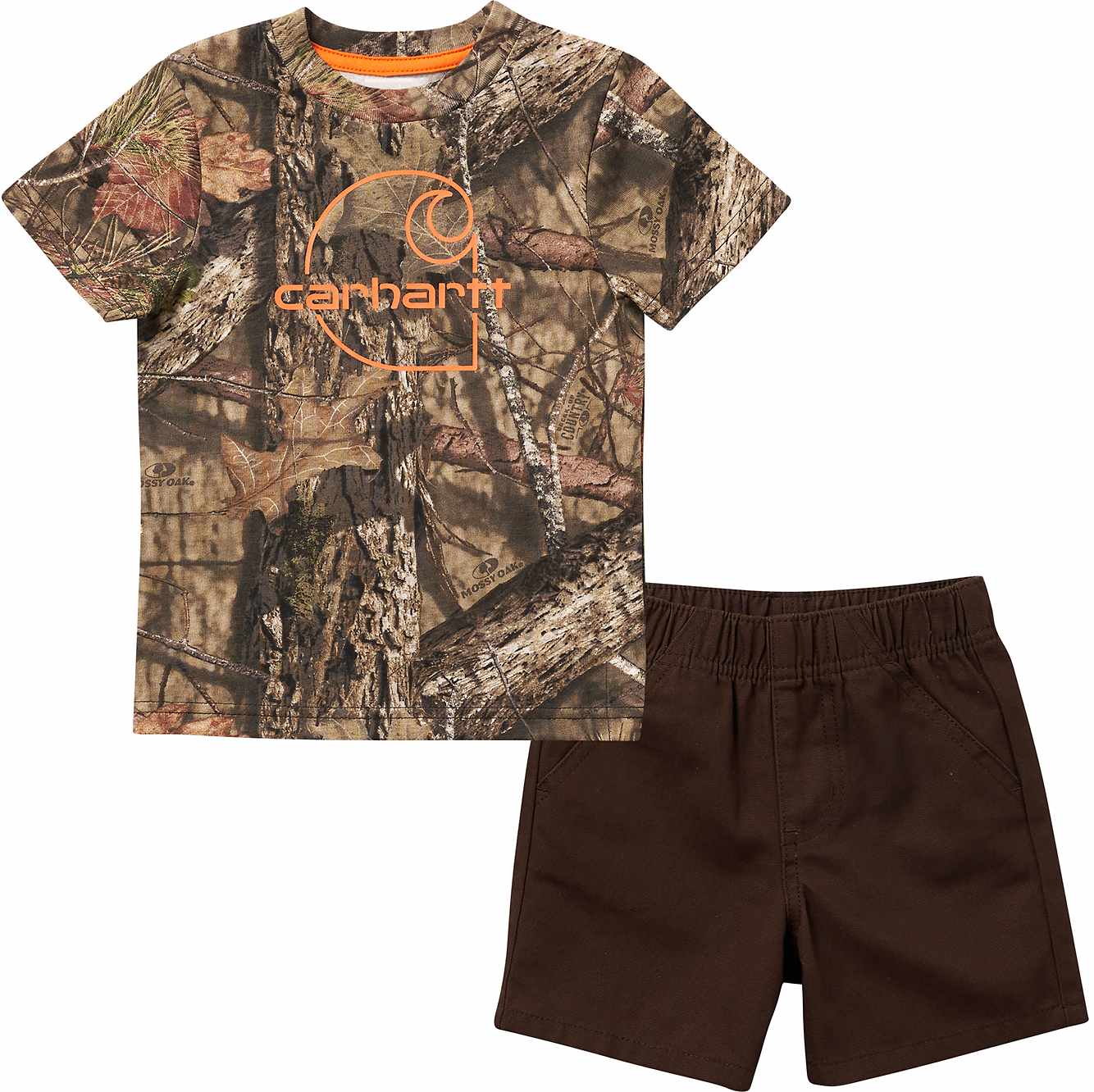 Carhartt Camo Short-Sleeve T-Shirt and Canvas Shorts Set for Boys