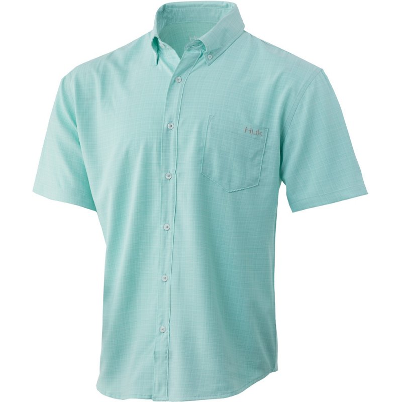 Huk Men ' S Cross - Dye Teaser Short Sleeve - Overcast Grey