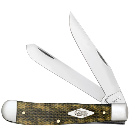 Case Black Green Micarta Trapper - Acc Knives - 23470