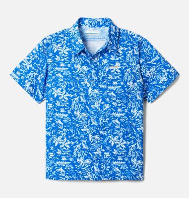 Columbia Boys PFG Slack Tide Camp Button-Down Graphic Shirt